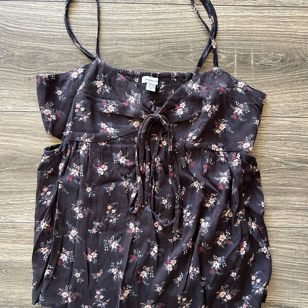 Floral Dark Purple Tank Top